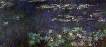 Claude Oscar Monet : Green Reflection, right half